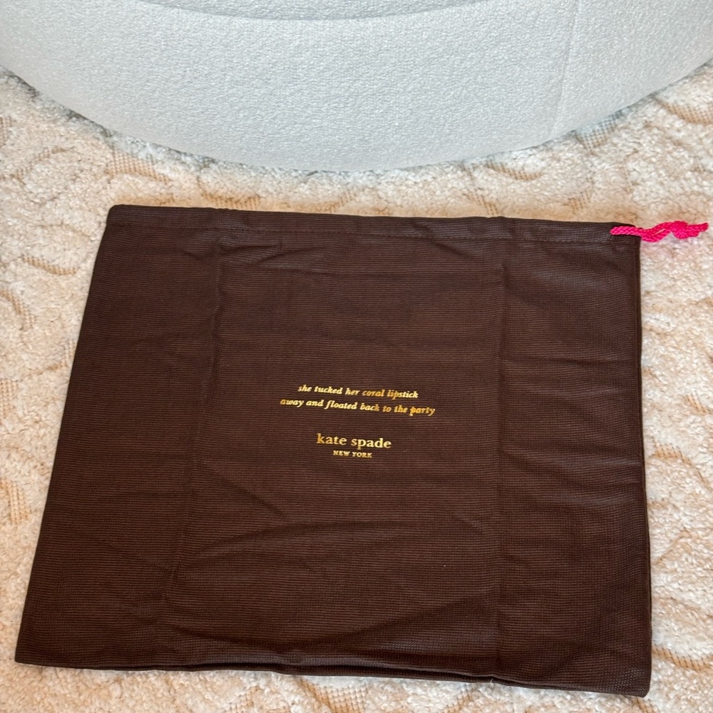 KATE SPADE NY Magnolia Crossbody Clutch Ivory Palm Leaves Kari Perri Lane NWT - Picture 8 of 8